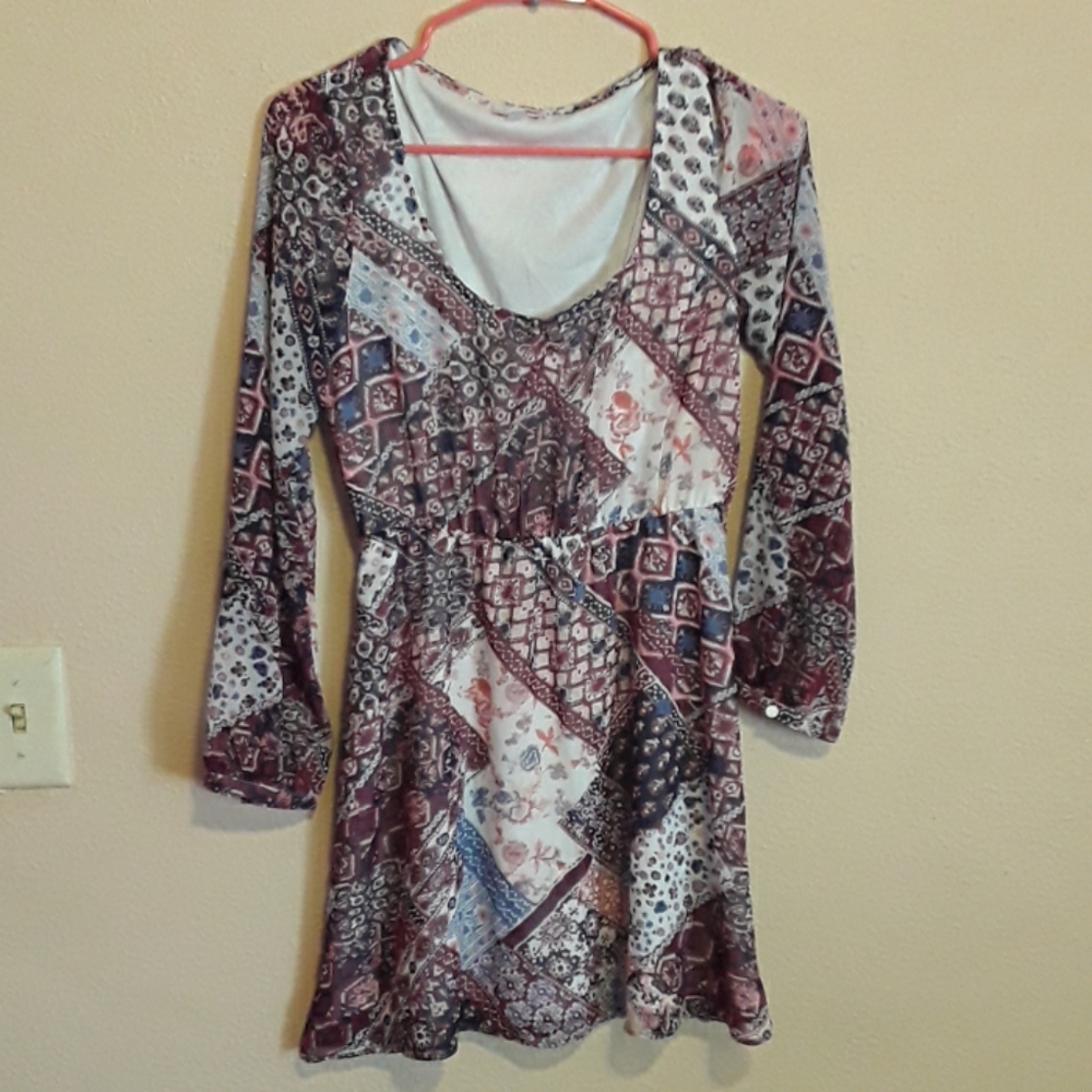 Purple long sleeve dress